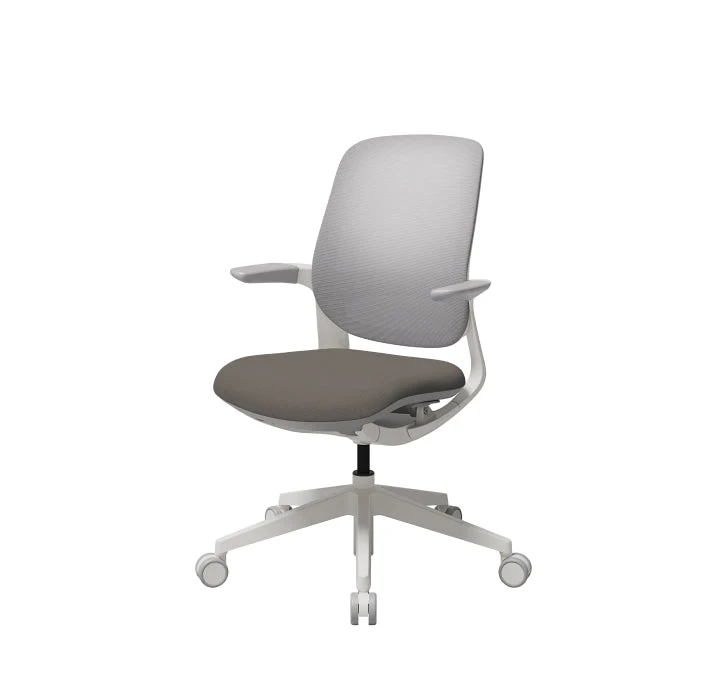 T25 Small Ergonomic Office Chair (Black Mesh Back, Black Seat) - Image 5