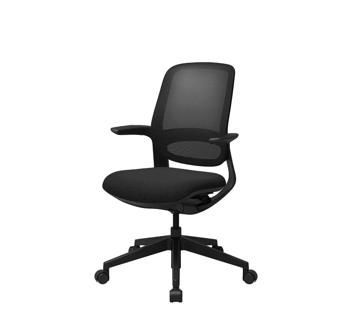 T25 Small Ergonomic Office Chair (White Plastic Back, Ash Green Seat) - Image 7
