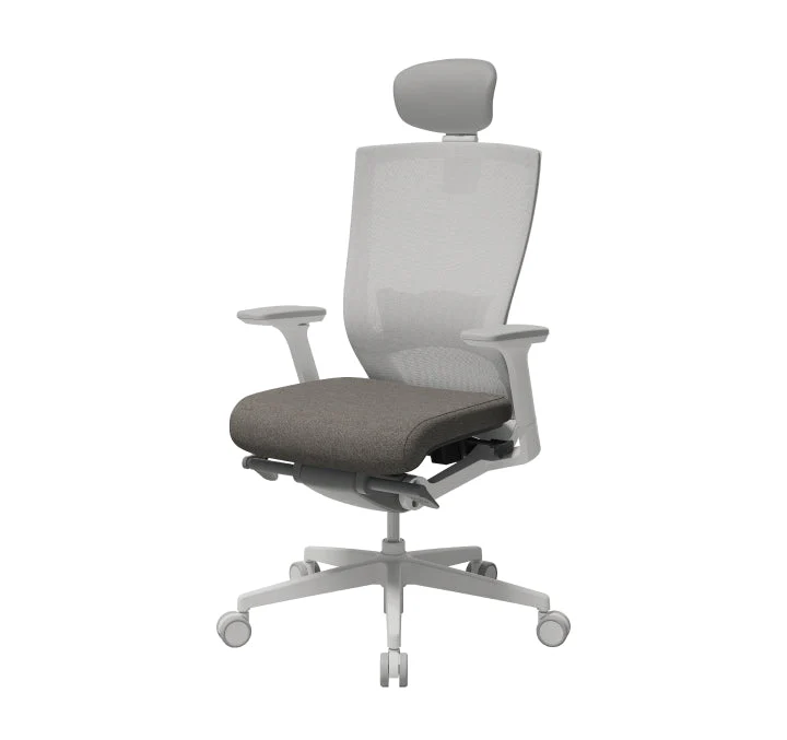 T50 High Performance Ergonomic Office Chair (White Frame / Blue Seat) - Image 3