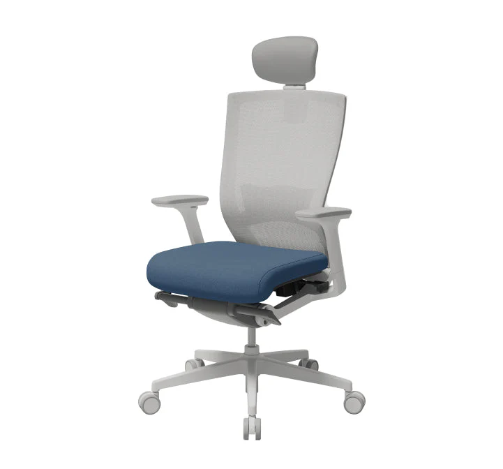 T50 High Performance Ergonomic Office Chair (White Frame / Gray Seat) - Image 3